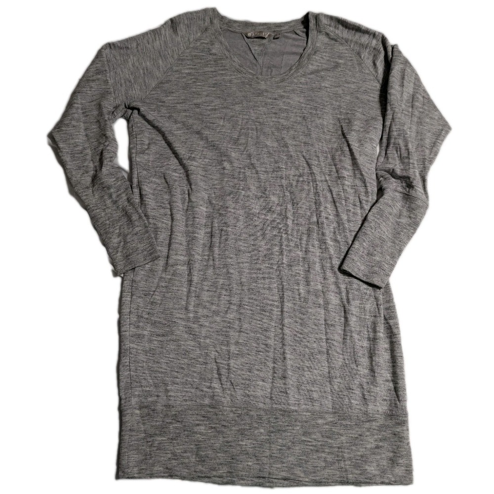 Athleta Gray Long Sleeve Dress Tunic Sweatshirt Stretch Size M‎
